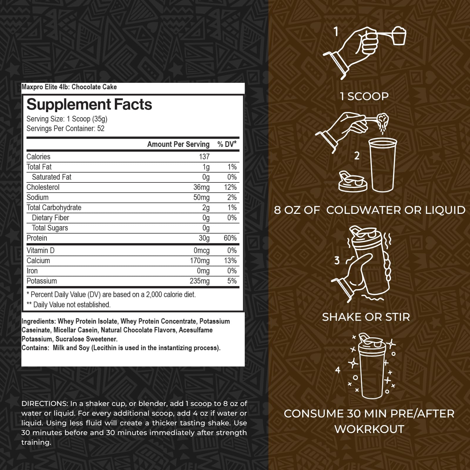 Max Muscle MaxPro Elite whey shaker for quick protein drinks on the go