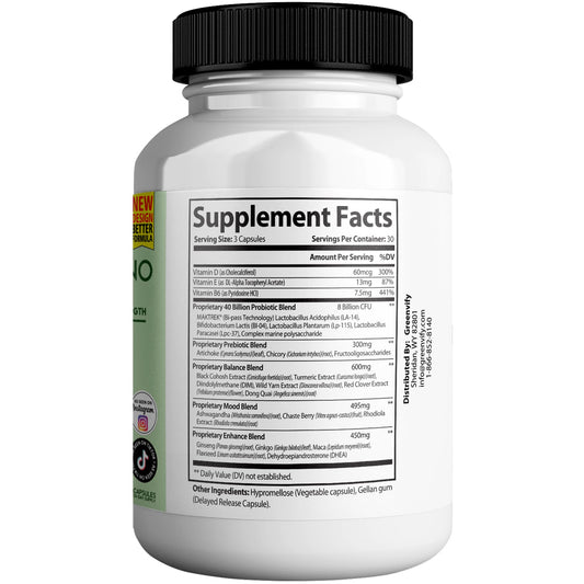 Max Winona Meno Winona Max bottle pour highlighting 40B CFU probiotic support.