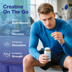 MaxHemp Creatine Gummies nutrition panel highlights vegan, gluten-free