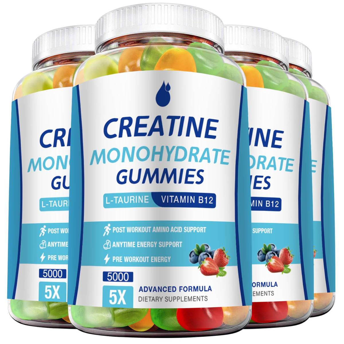 MaxHemp Creatine Gummies packaging on display highlighting convenient chewable format.