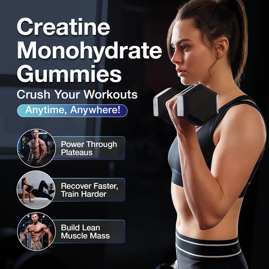 MaxHemp Creatine Gummies serving size visual: four gummies for easy daily intake