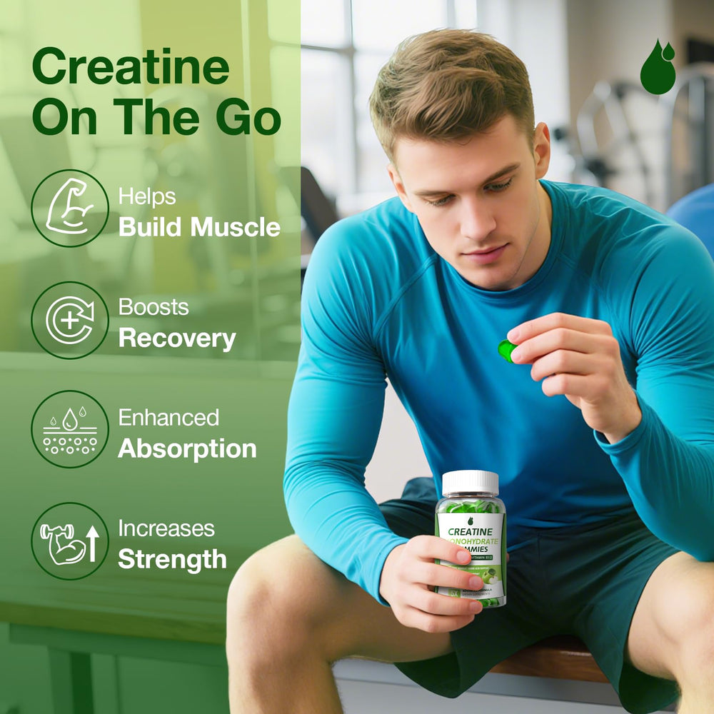 Two-bottle MaxHemp Creatine Gummies pack for long-lasting supplementation