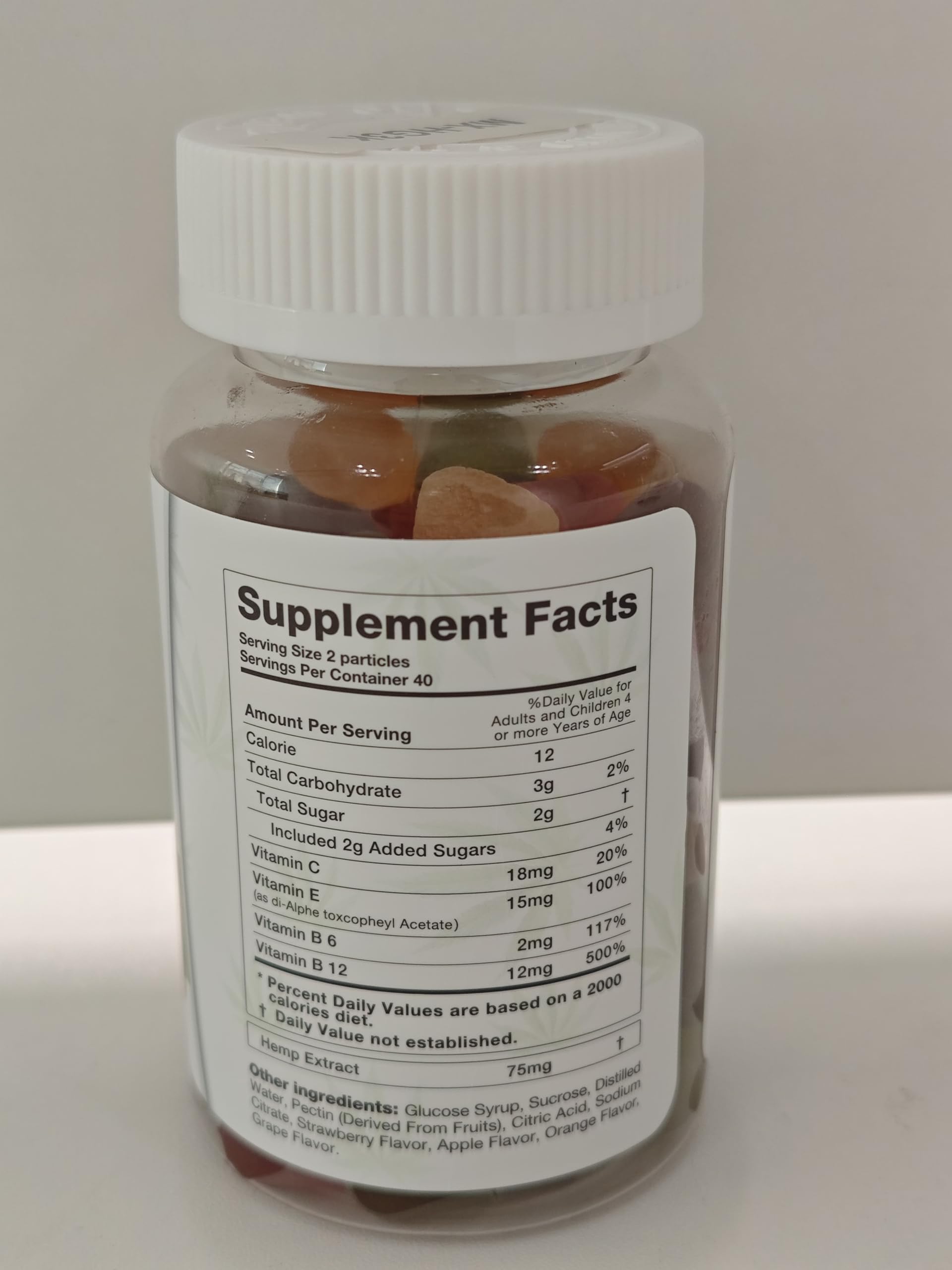 MaxHemp gummies with essential fatty acids and vitamin E.