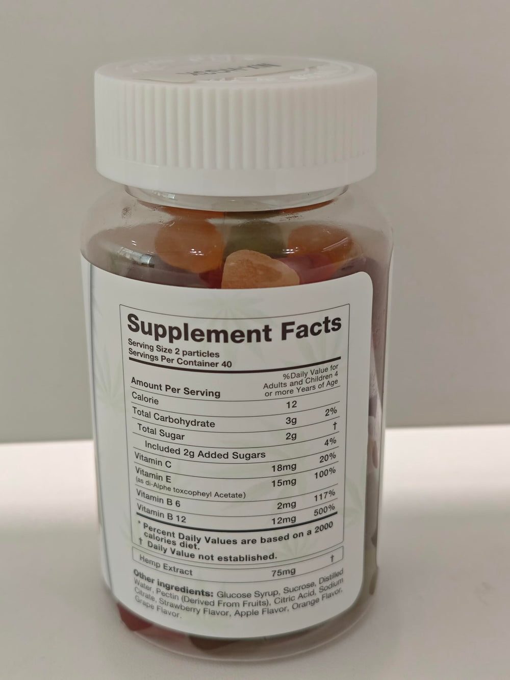 MaxHemp gummies with essential fatty acids and vitamin E.