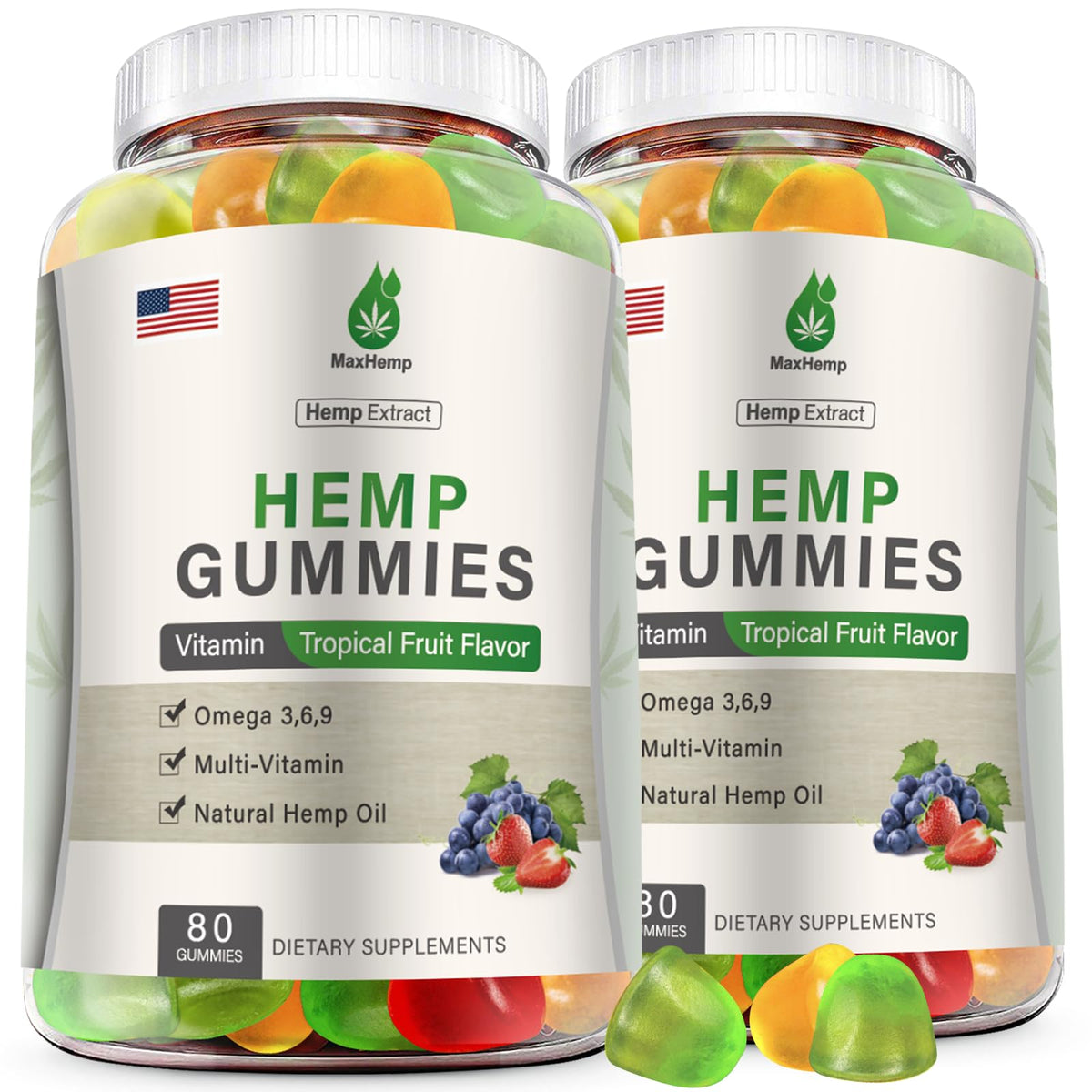 MaxHemp sleep gummies bottle close-up suggesting restful evenings