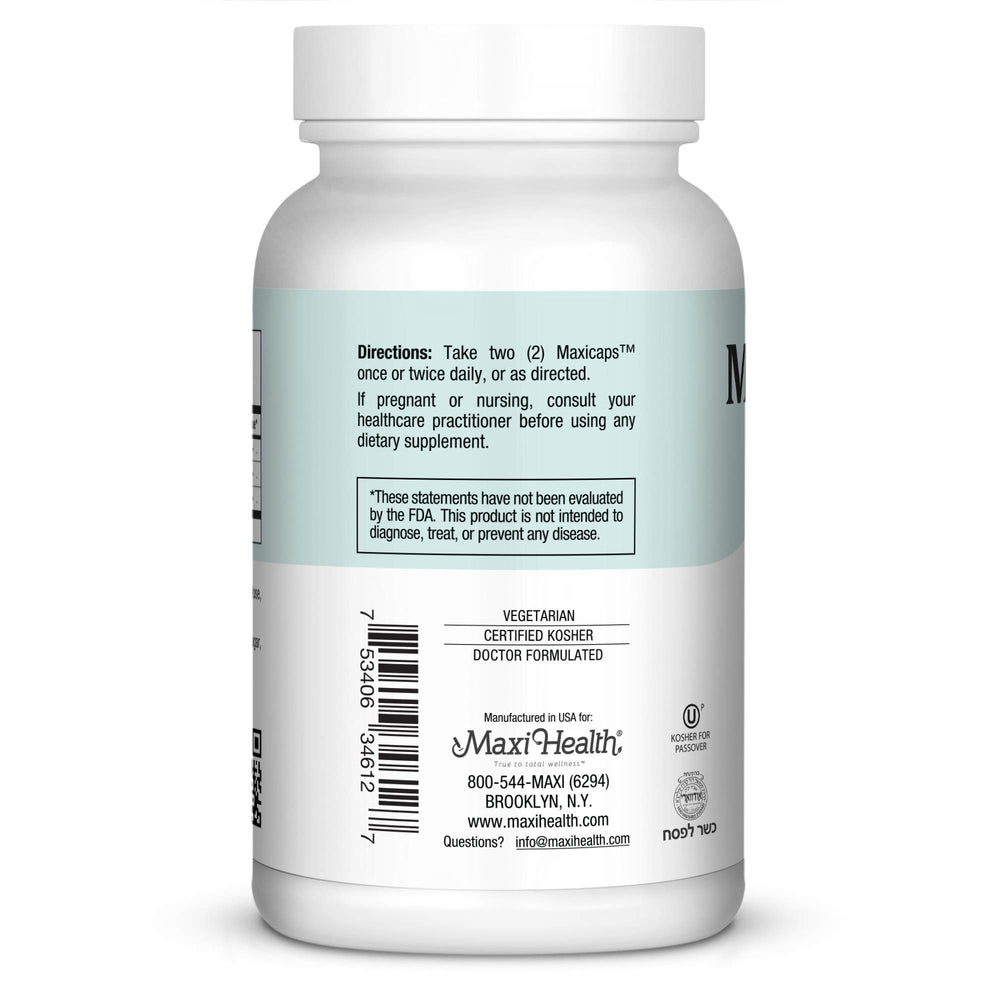 Maxi Calm passion-flower image emphasizes full-spectrum blend supporting relaxed muscles.