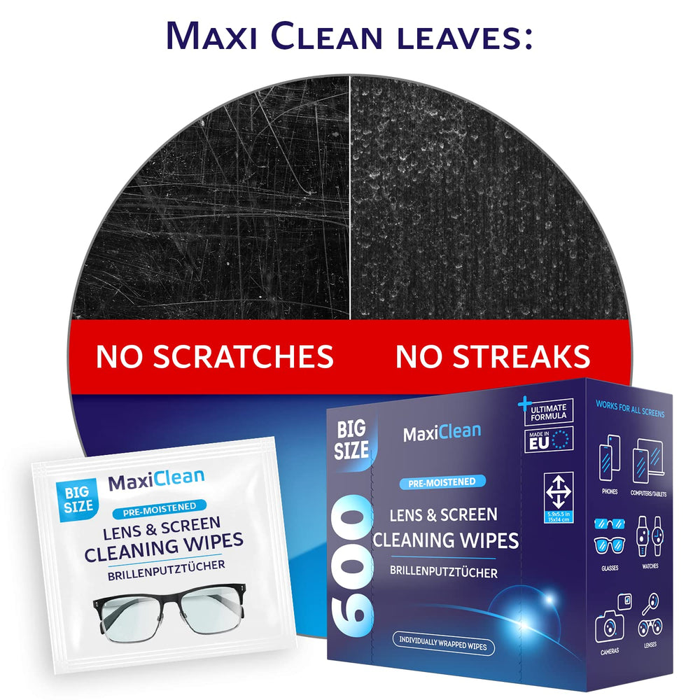 Maxi Clean biodegradable wipes box highlighting eco friendly packaging