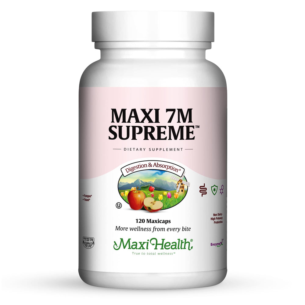 Maxi Health Acidophilus probiotic bottle front for daily gut balance and immune support