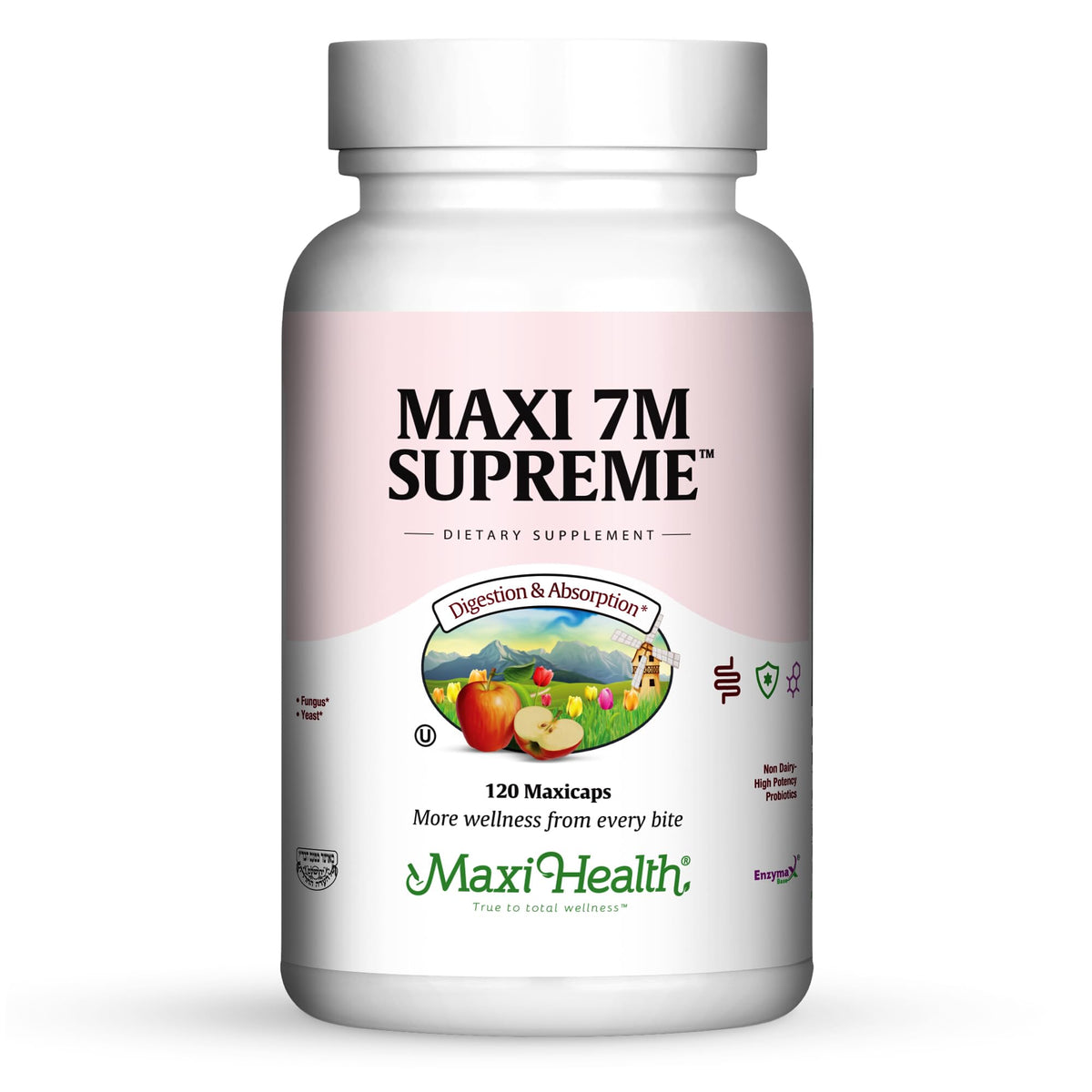 Maxi Health Acidophilus probiotic bottle front for daily gut balance and immune support