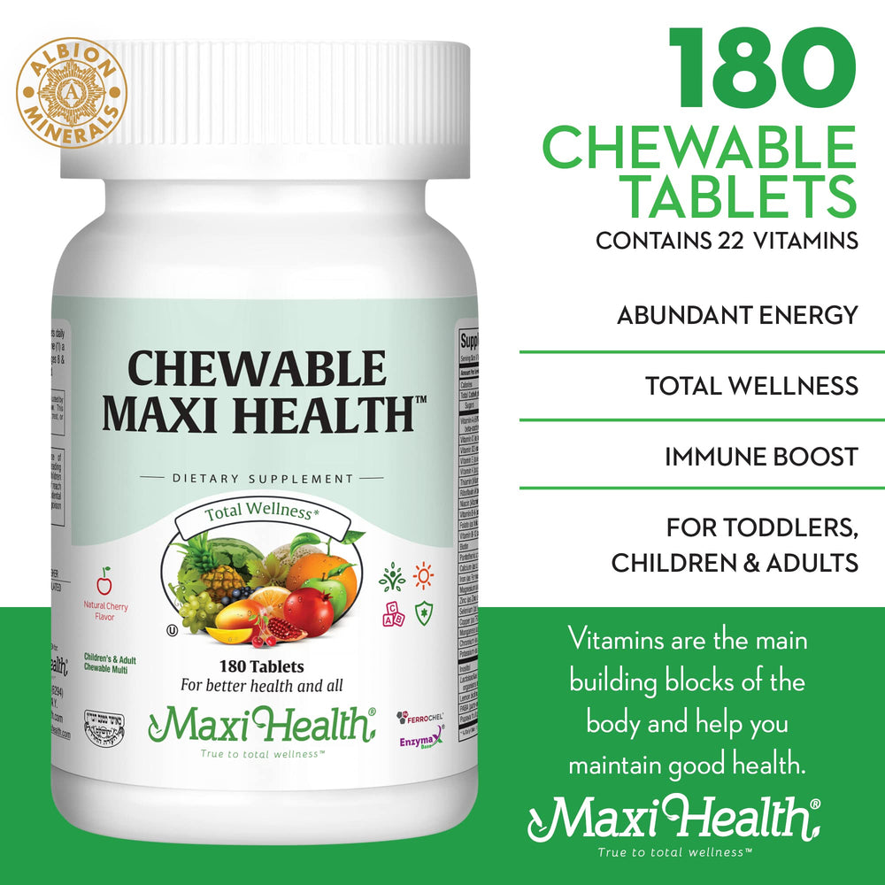 Ages 4 to 8 dosage chart recommends two chewables per day.