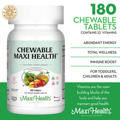 Ages 4 to 8 dosage chart recommends two chewables per day.
