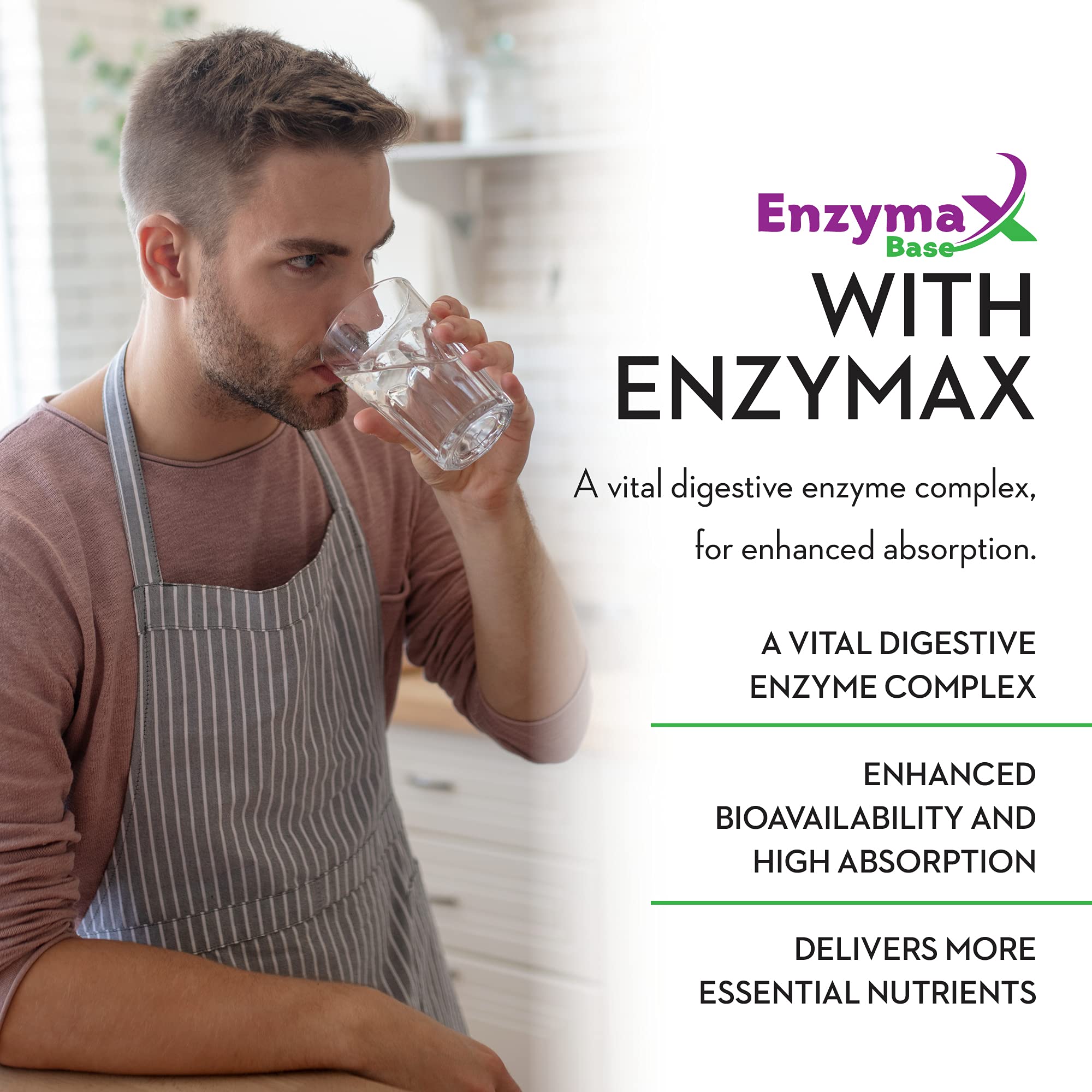 Includes probiotics lemon bioflavonoids and papaya powder in Maxi Health formula.