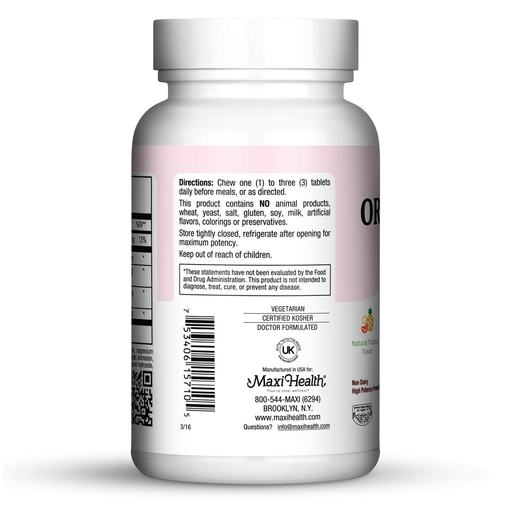 Maxi Health Oraldophilus non-dairy label highlights a dairy-free probiotic option