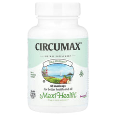 Maxi Health CircuMax vein bottle close-up for daily circulation support.