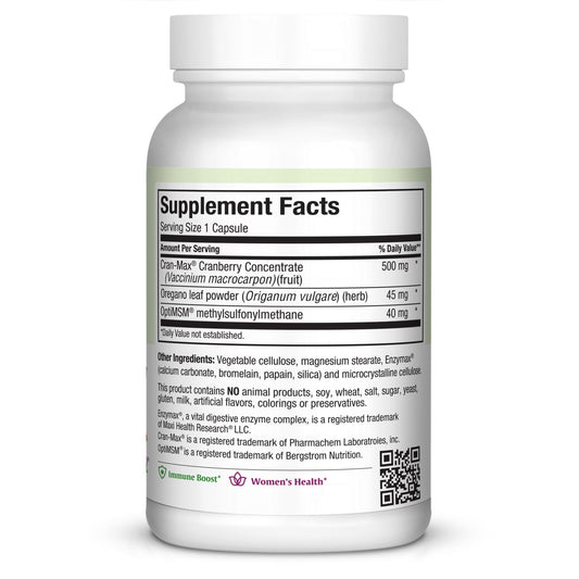 Maxi Health Cran-Max Supreme capsules close up for easy daily supplementation