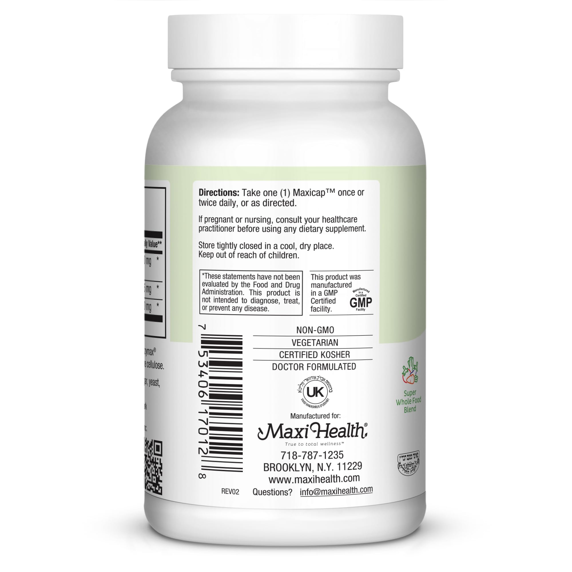 Maxi Health Cran-Max Supreme packaging emphasizes USA-made quality for trust