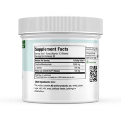 Maxi Health creatine label closeup emphasizes clean ingredients