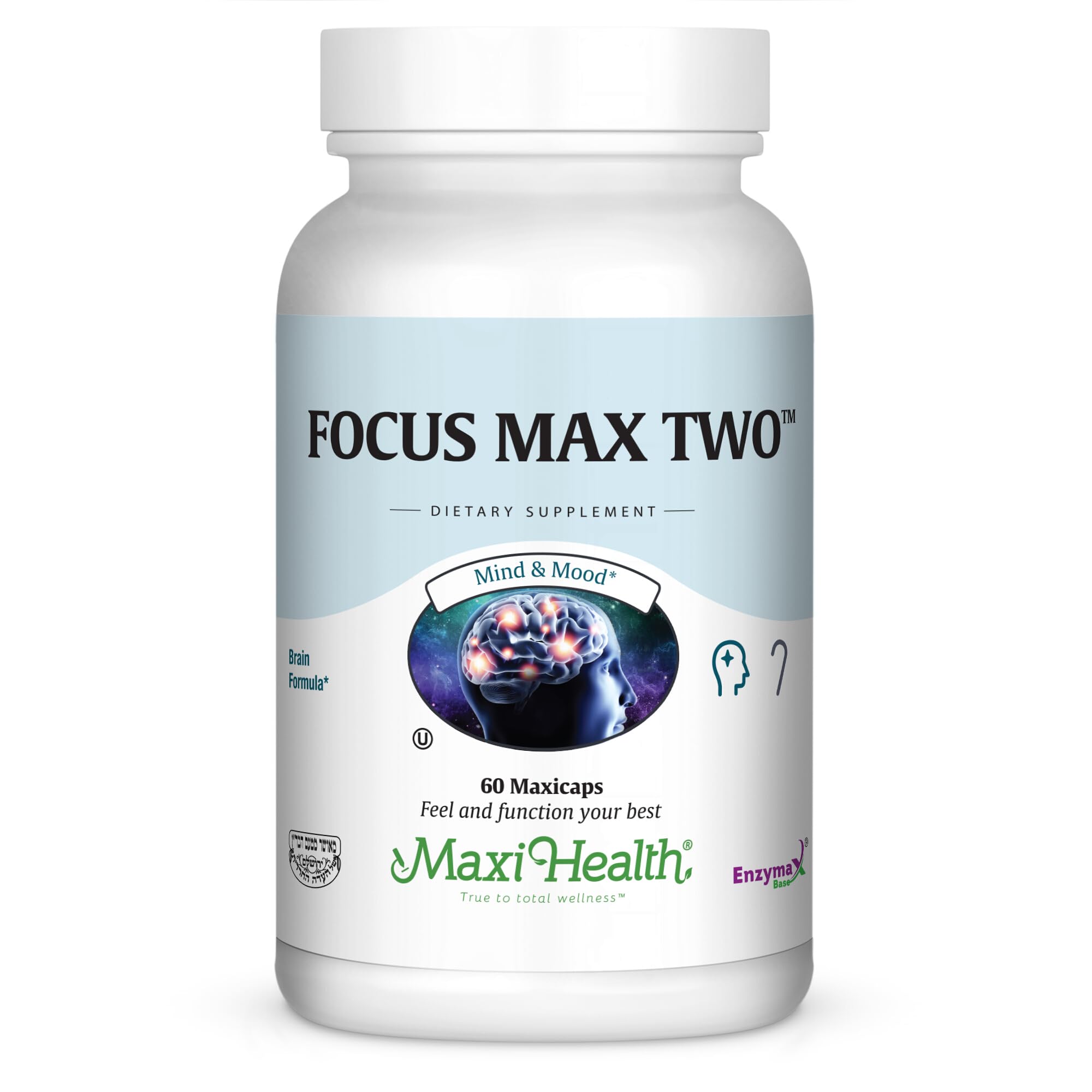 Maxi Health Focusmax memory bottle supports concentration and recall during study