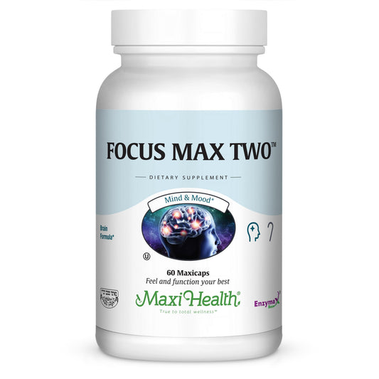 Maxi Health Focusmax memory bottle supports concentration and recall during study