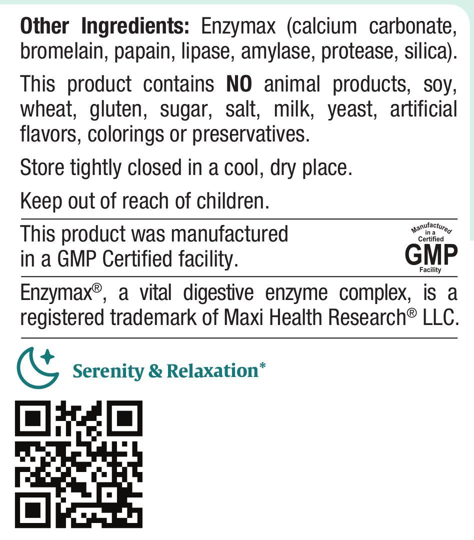 Front packaging of Maxi Health Inositol calming formula.