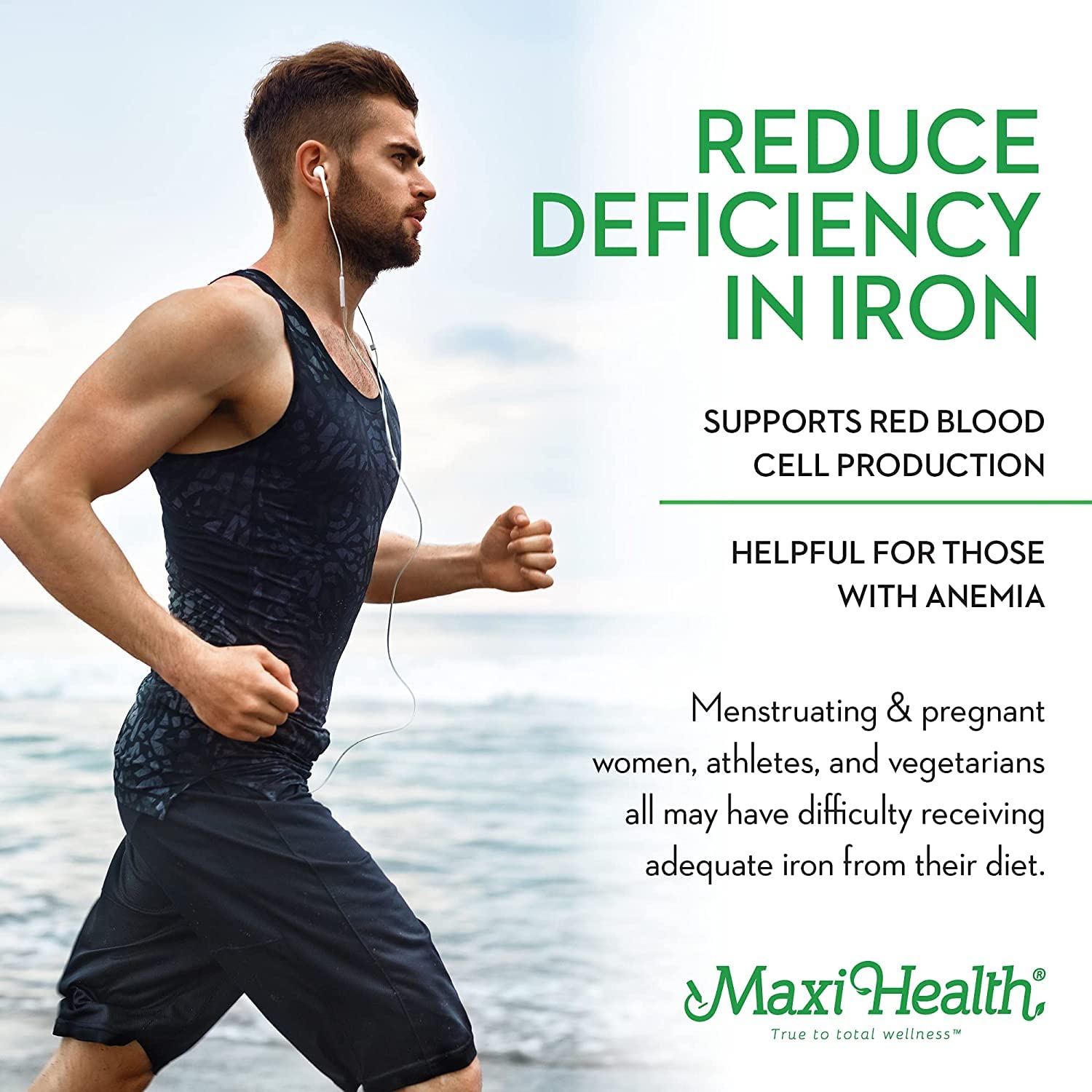 Maxi Health iron drops with measuring pipette for precise dosing