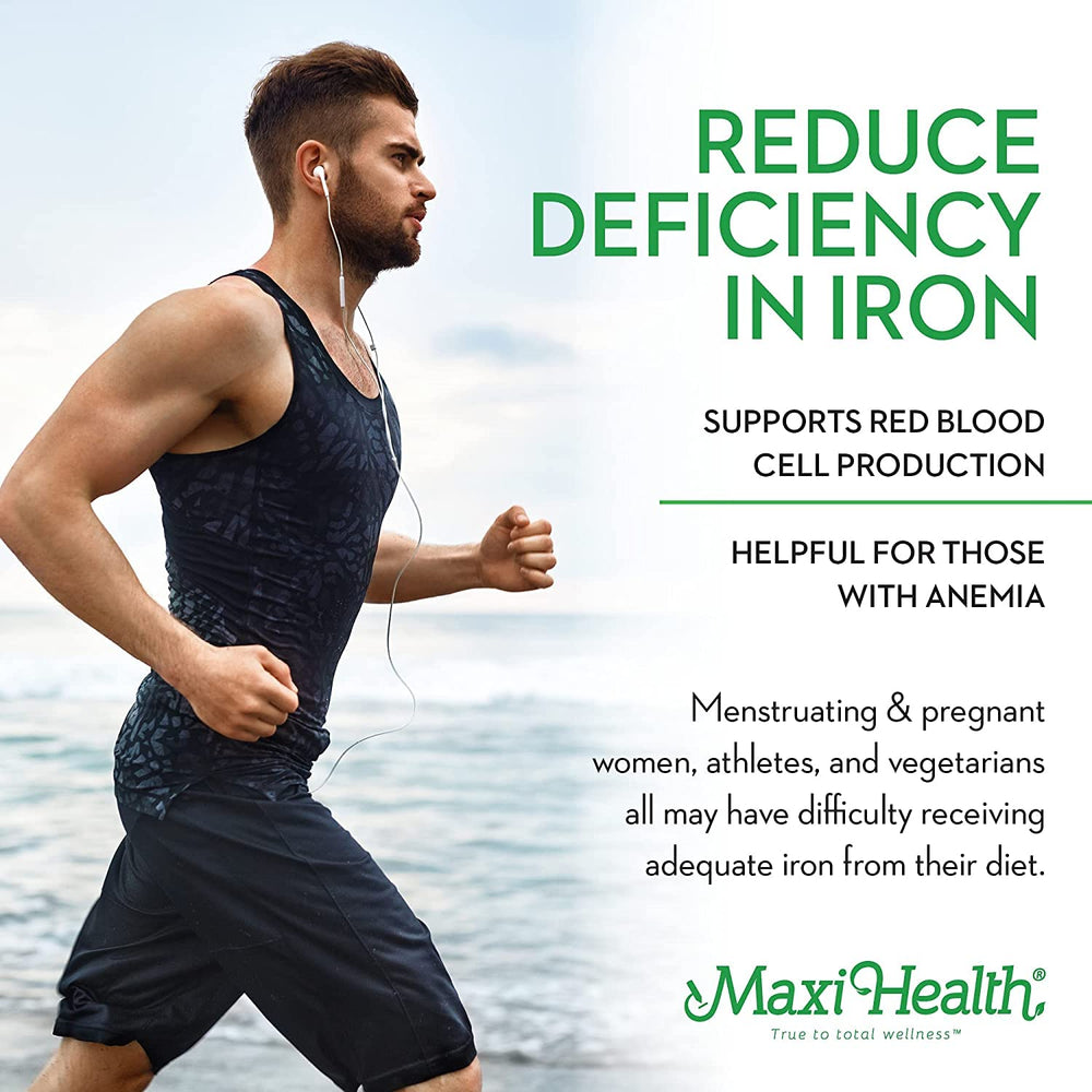 Maxi Health iron drops with measuring pipette for precise dosing
