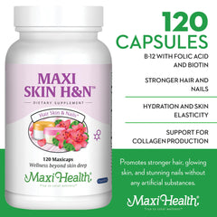 Maxi Health ingredients label emphasizing clean, kosher-certified formula.