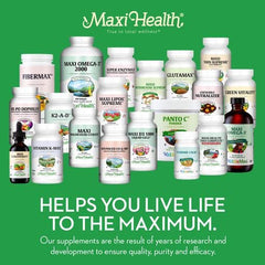 Maxi Health Max-C 500 icons signaling vegan and kosher certification