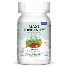 Maxi Health Mens Multivitamin 50 Plus bottle close-up for daily energy support