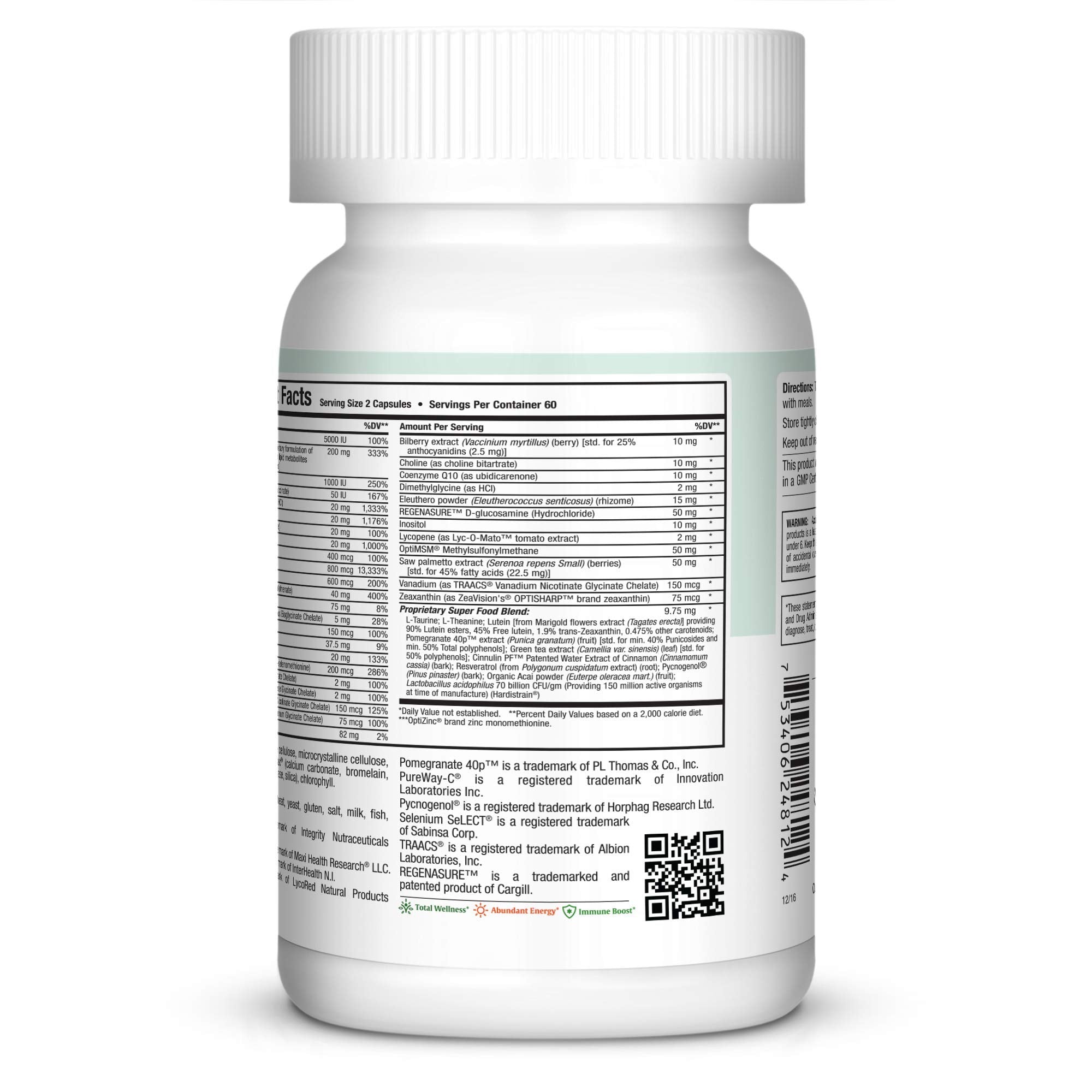 Maxi Health Mens Multivitamin 50 Plus with whole-food blend antioxidants
