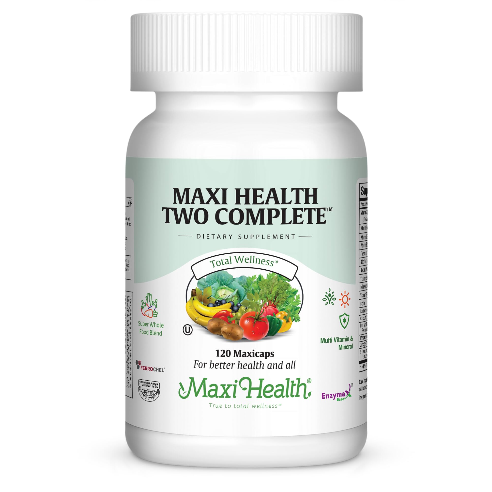 Maxi Health multivitamins bottle for daily energy and overall wellness.