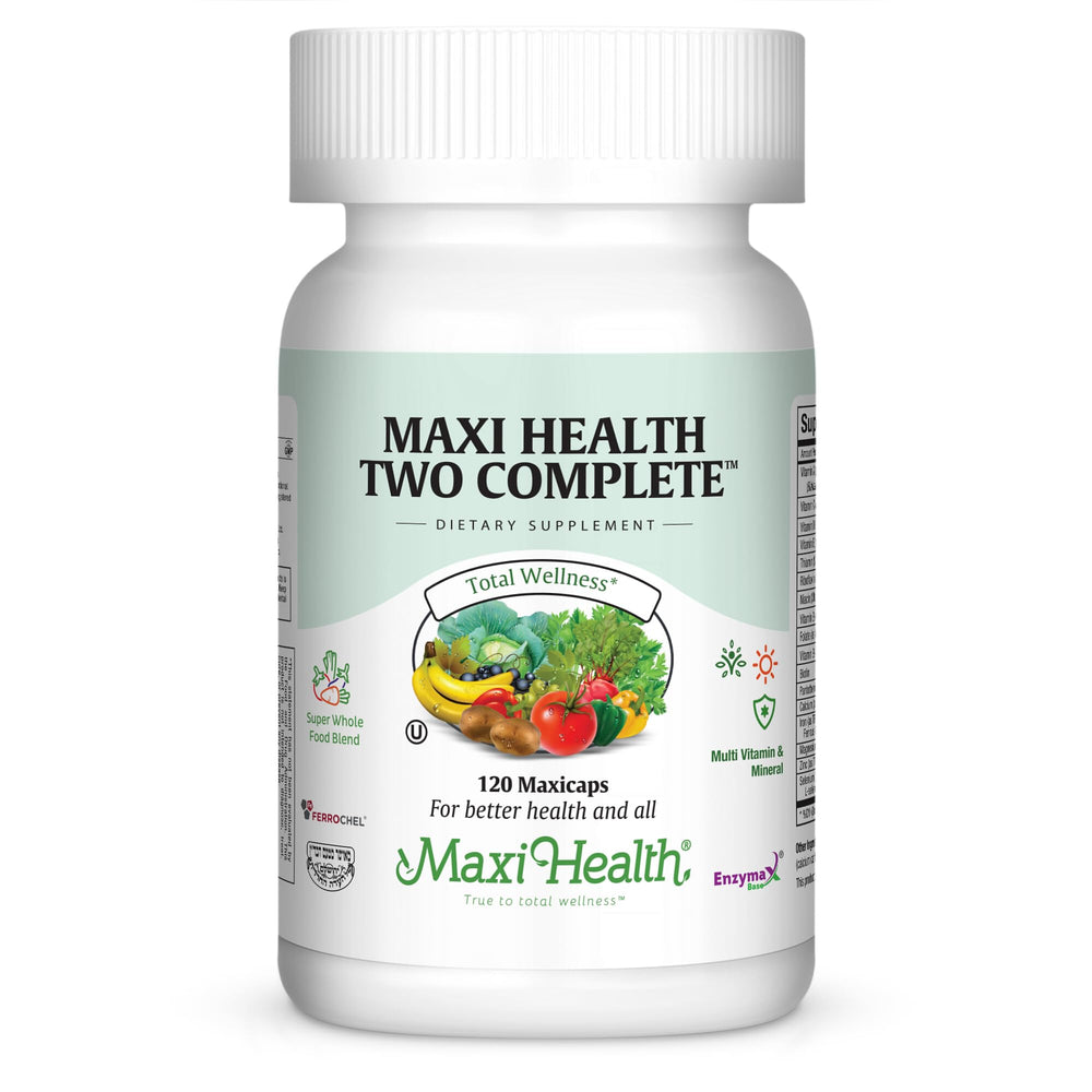 Maxi Health multivitamins bottle for daily energy and overall wellness.