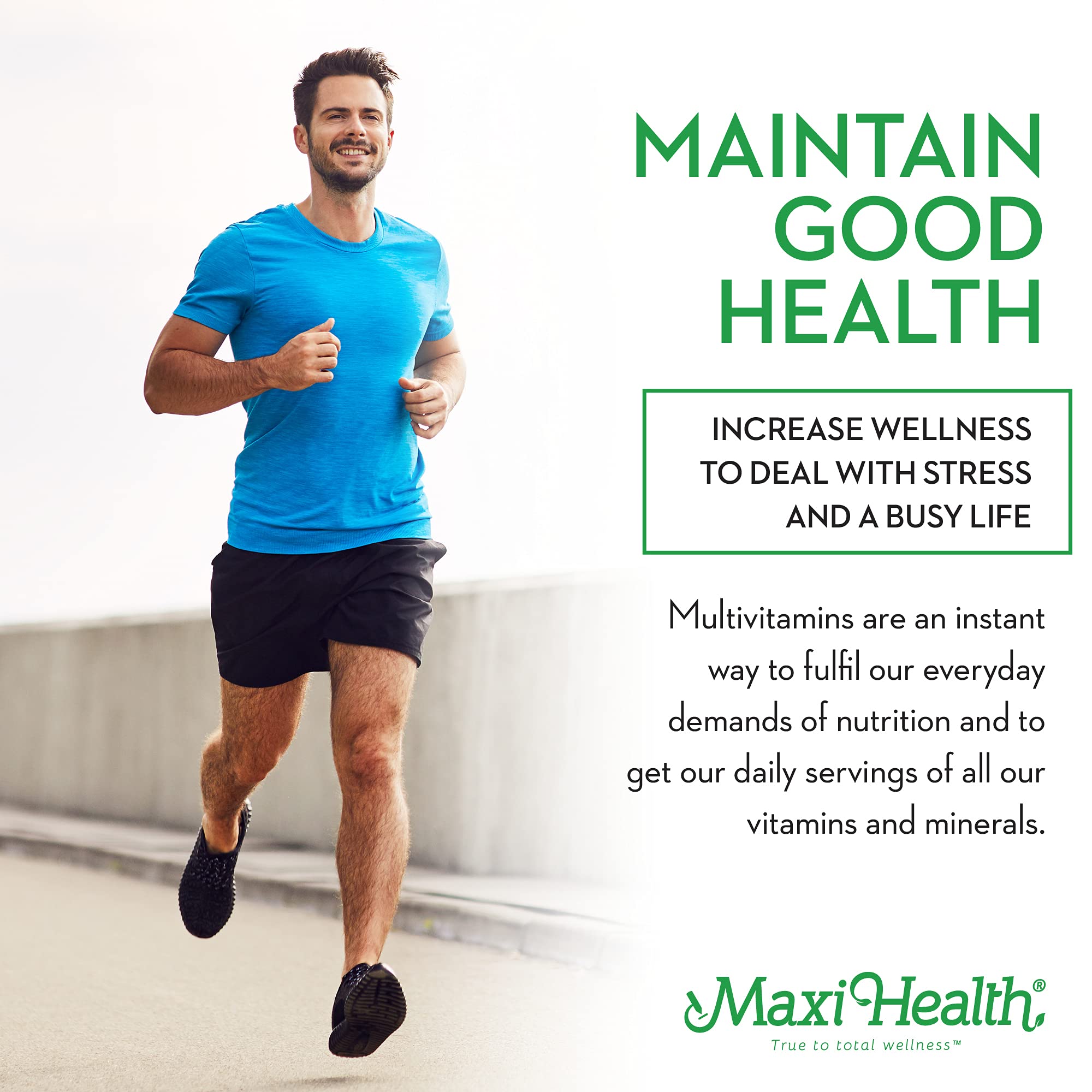 Men and women can take Maxi Health multivitamins for balanced nutrition