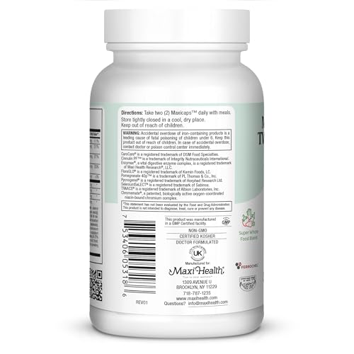 Maxi Health kosher label indicating clean, compliant ingredients