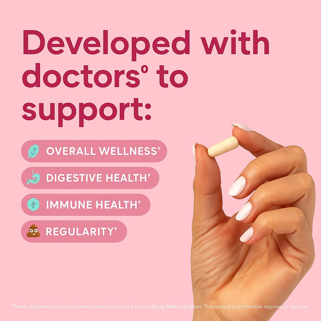 Maxi Health probiotic ingredients close-up showing Lactobacillus Acidophilus and Bifidobacterium strains for gut balance