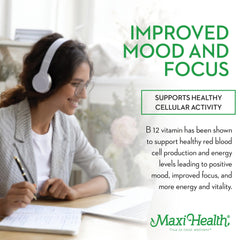 Maxi Health probiotics bottle suggesting gut and overall wellness synergy.