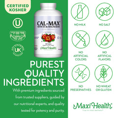 Maxi Health pure ingredients label indicating clean formulation