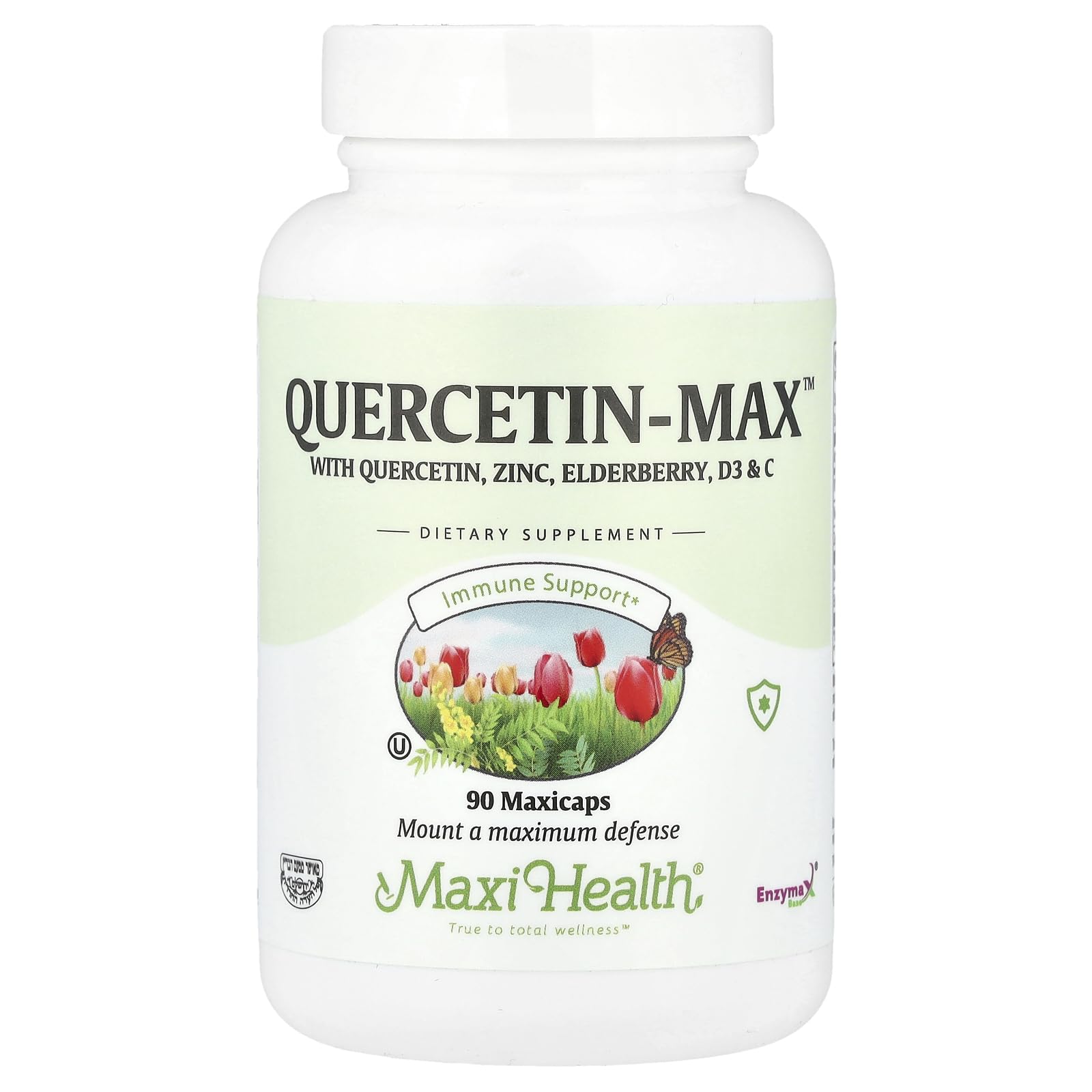 Maxi Health Quercetin 500mg bottle for daily wellness