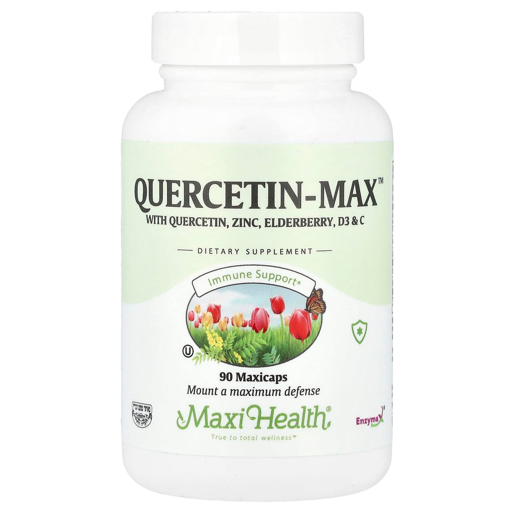 Maxi Health Quercetin 500mg bottle for daily wellness