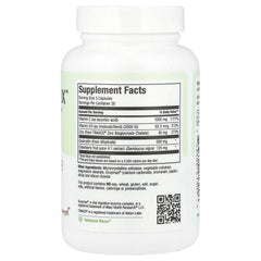 Close-up of Maxi Health Quercetin capsules, easy-to-swallow daily use