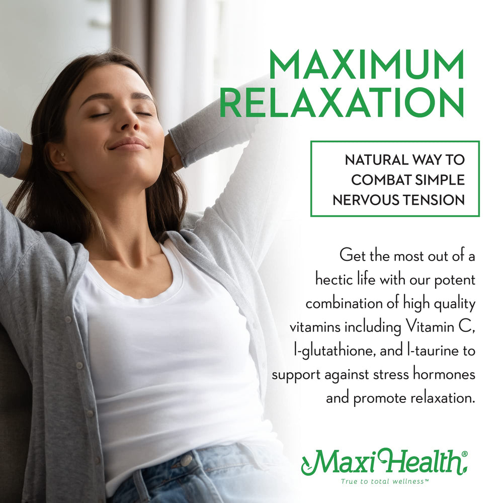 Maxi Health Relax to The Max in-use scene for on-the-go calm.