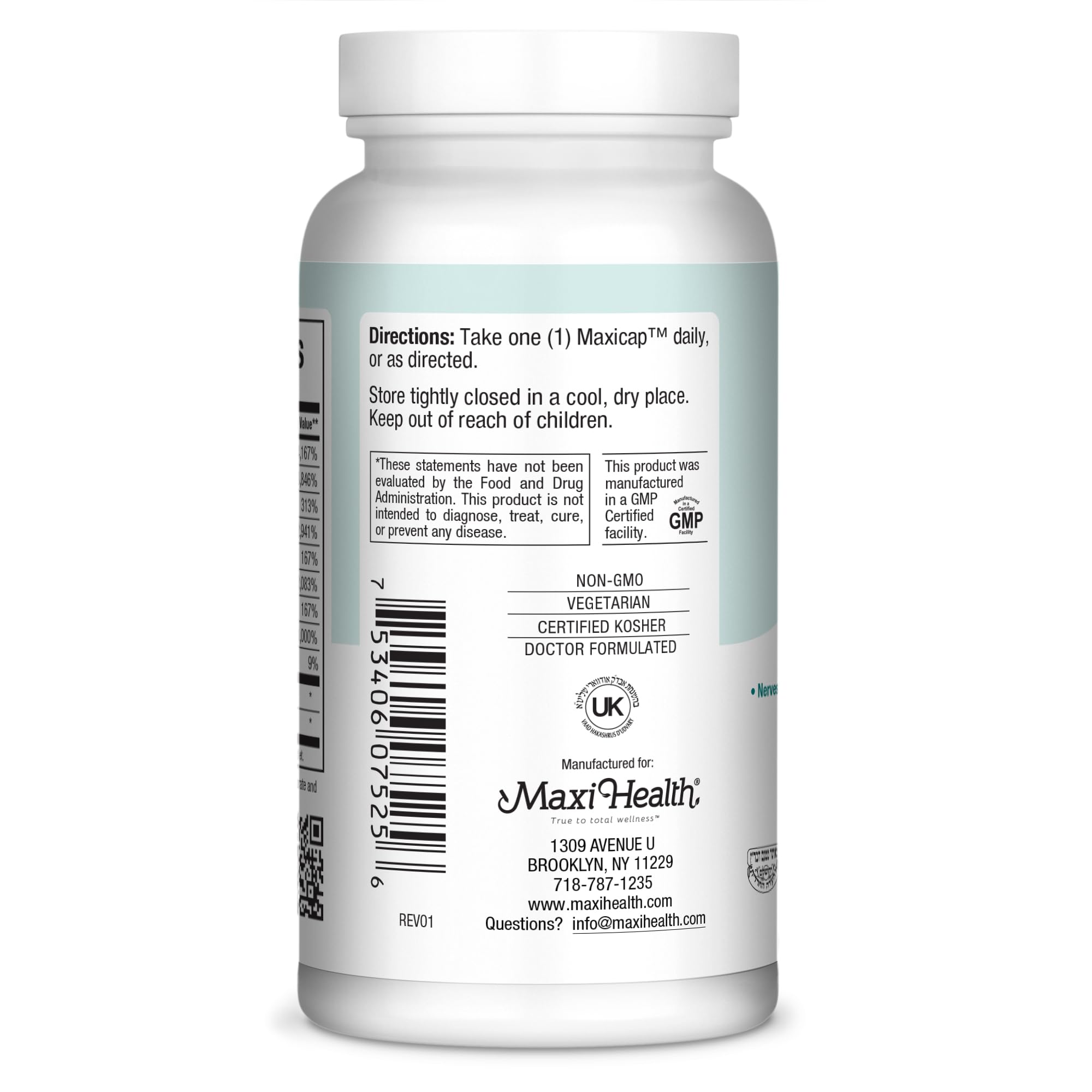 Pill capsule close-up of Maxi Health Stress Relief Vitamin B Complex for daily vitality