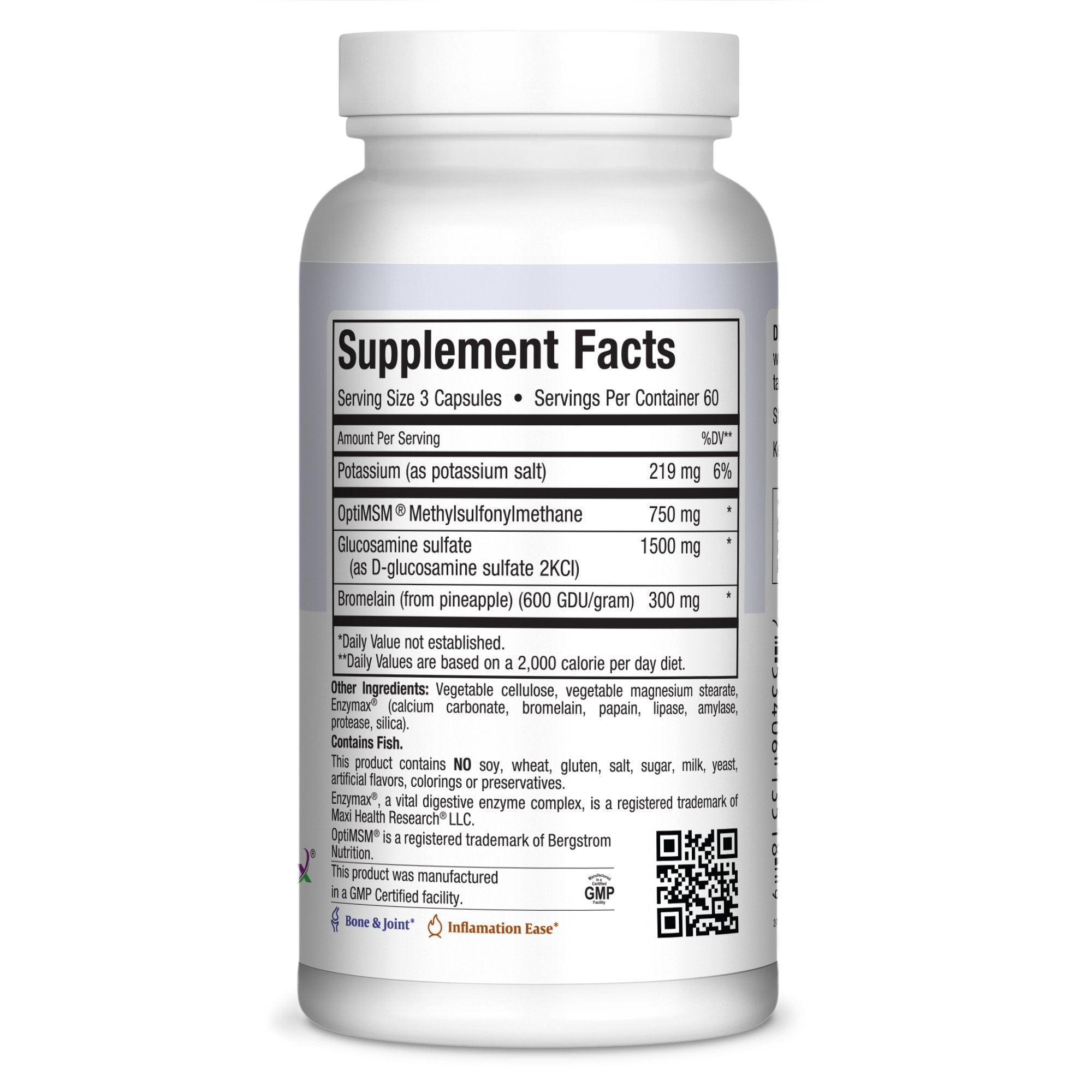 Maxi Health Super Glucosamine capsules being poured for daily joint comfort