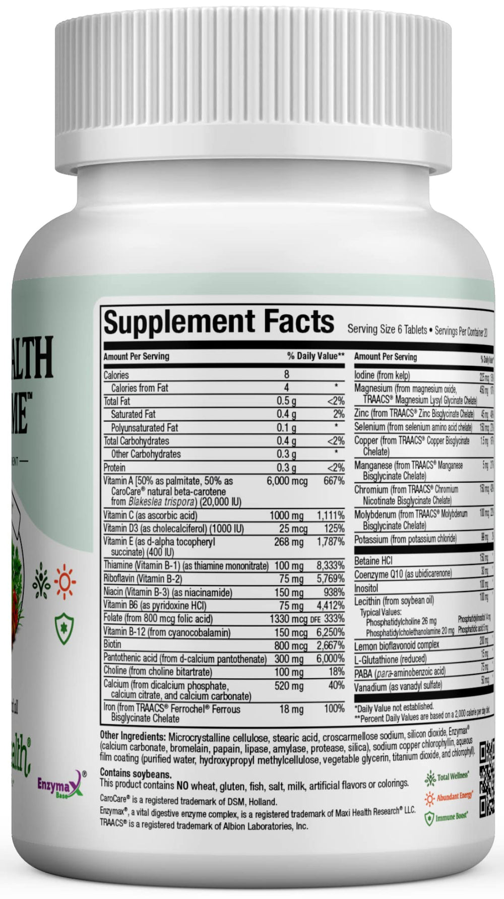 Antioxidants from Maxi Health Supreme illustrating vitamins A, C and E