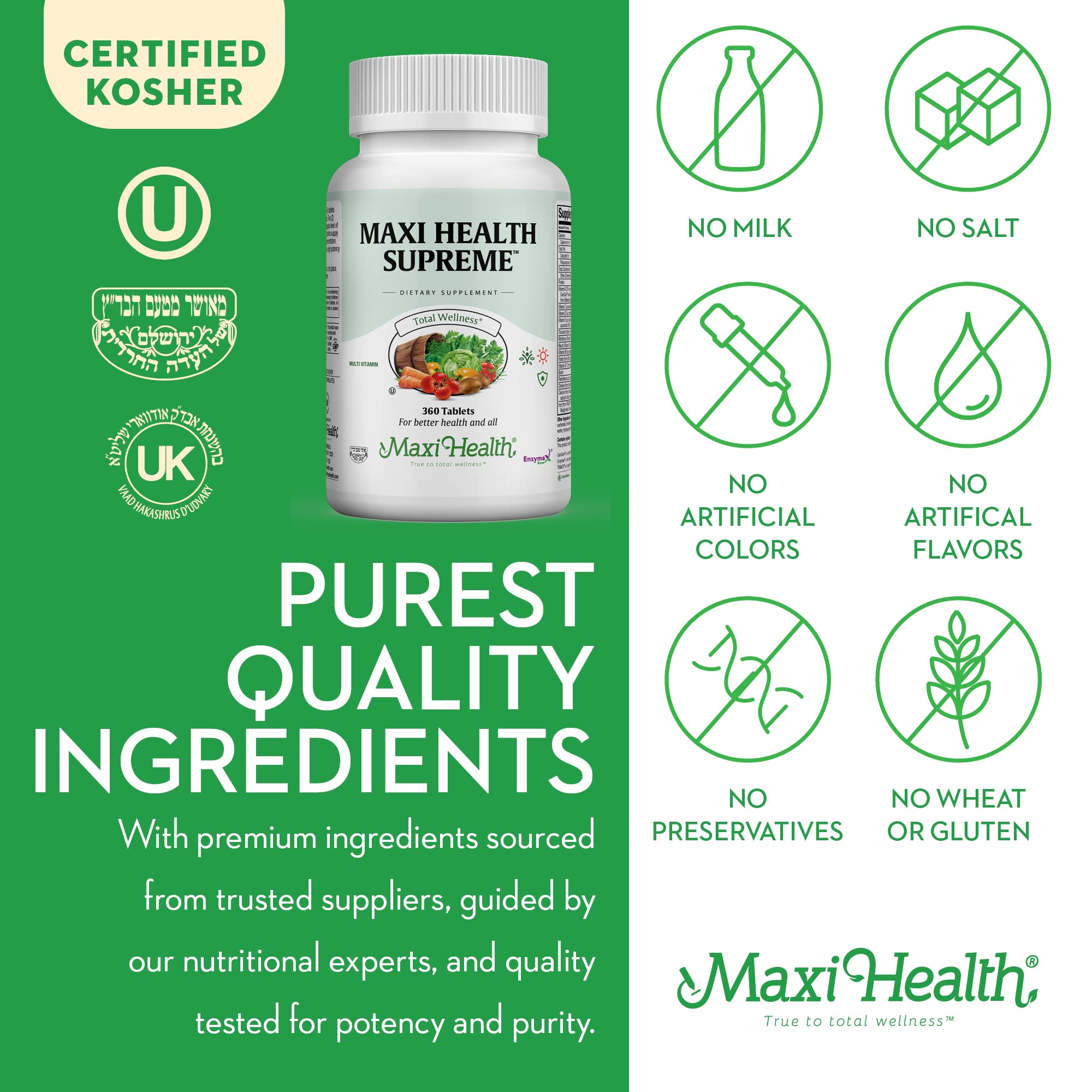 Vegan-friendly Maxi Health Supreme veggie capsules for everyday vitality