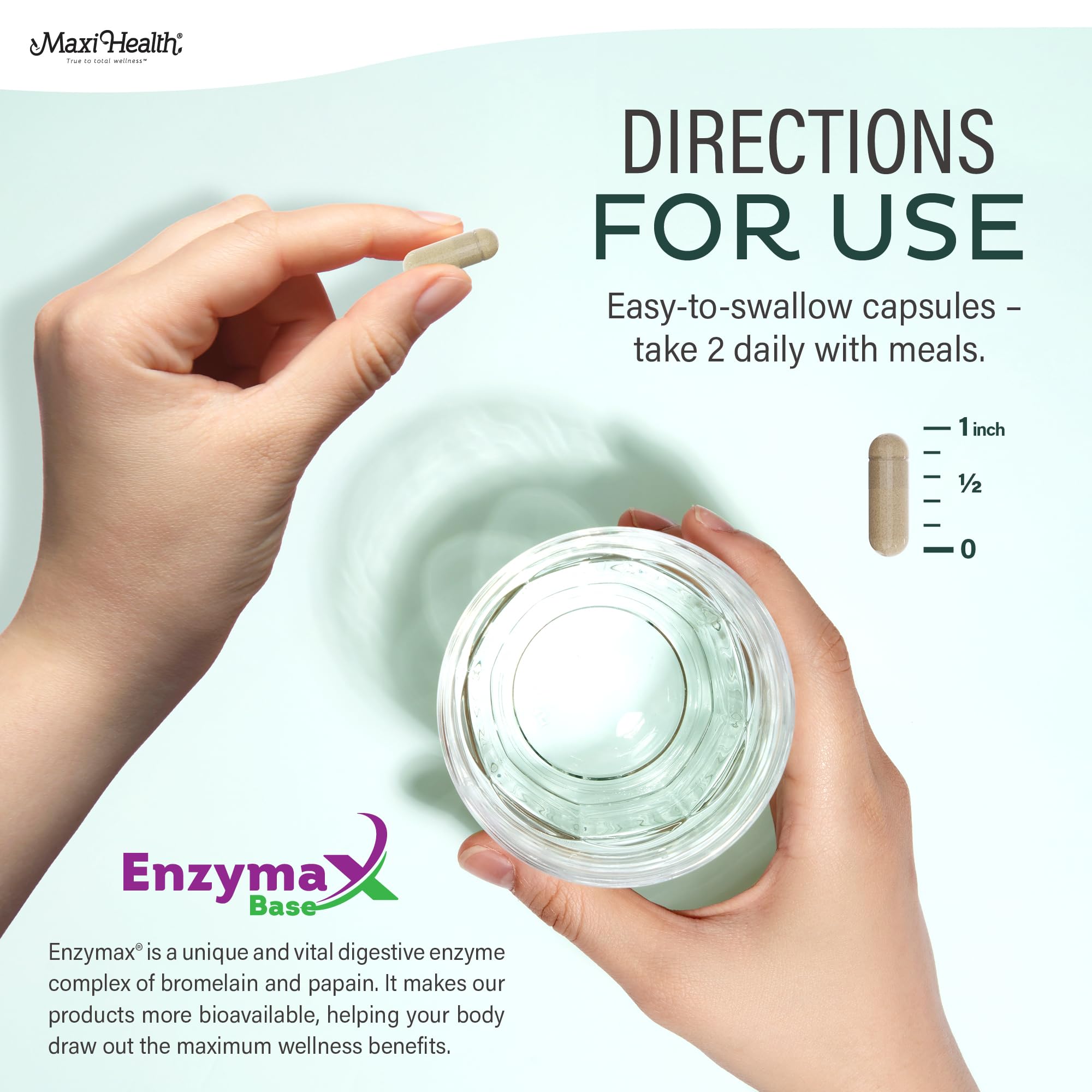 Maxi Health teen vitamins bottle with nutrition facts page visible