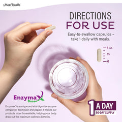 Morning routine scene with Maxi Health multivitamin on a shelf.