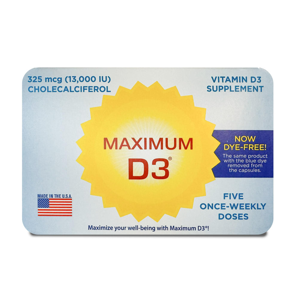Maximum D3 capsules showcase 13,000 IU per capsule for potency.
