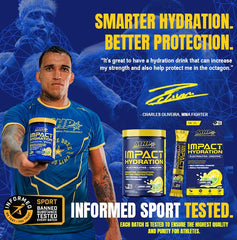 Ingredients visual of MHP Impact Hydration with coconut water and creatine monohydrate