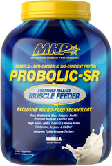 Maximum Human Performance Probolic-SR bottle shows a versatile protein for day and night recovery.